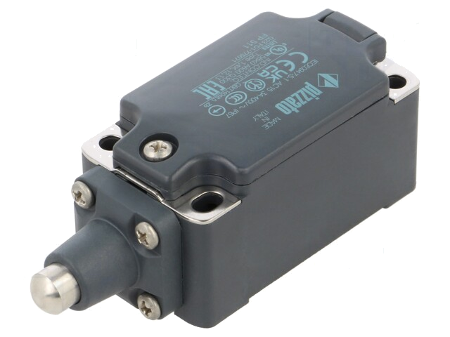 Eindschakelaar; pin Ø10mm; NO + NC; 10A; max.500VAC; max.250VDC Eindschakelaar; pin Ø10mm; NO + NC; 10A; max.500VAC; max.250VDC